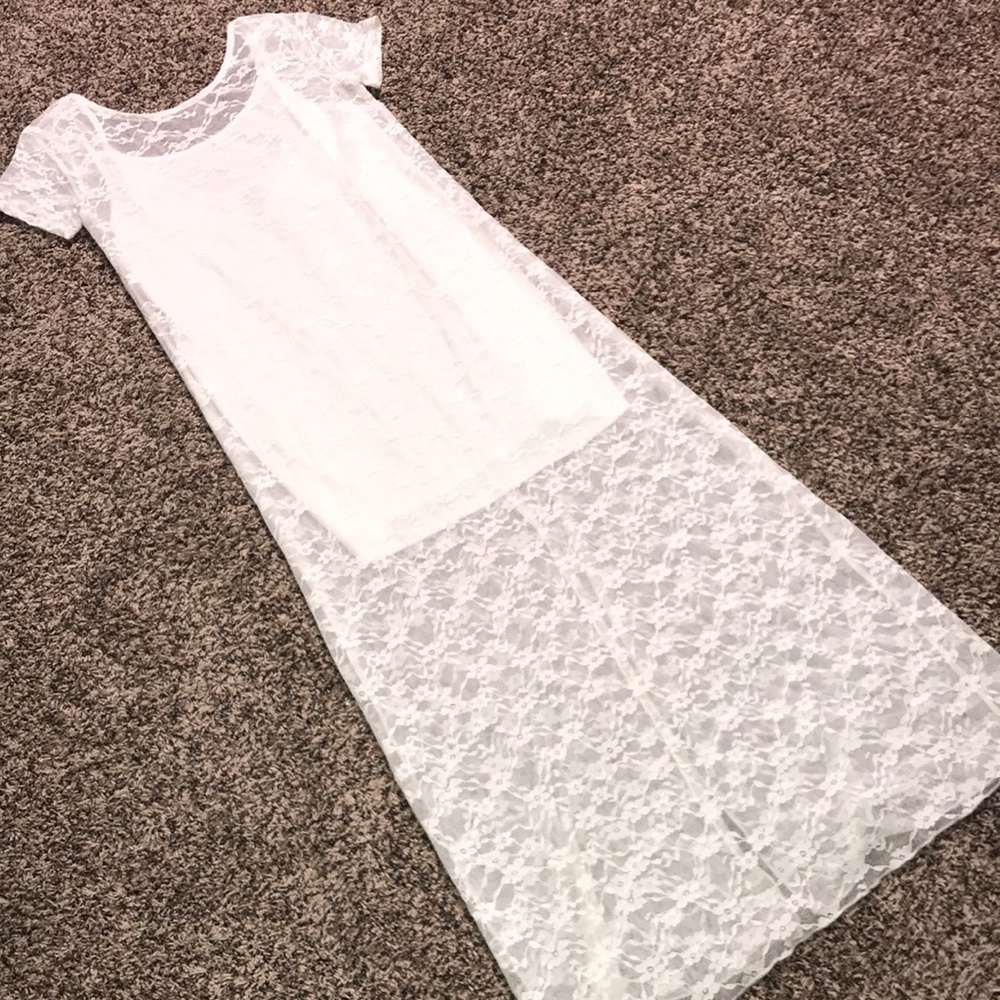 🐠WILD FABLE White Lace Overlay Summer Maxi Dress | NWOT! - Picture 2 of 5